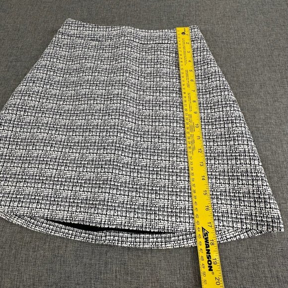 Express Knit Skirt Black & White‎ Zipper Closure Lined size 4 Cotton & Polyester - Picture 4 of 12